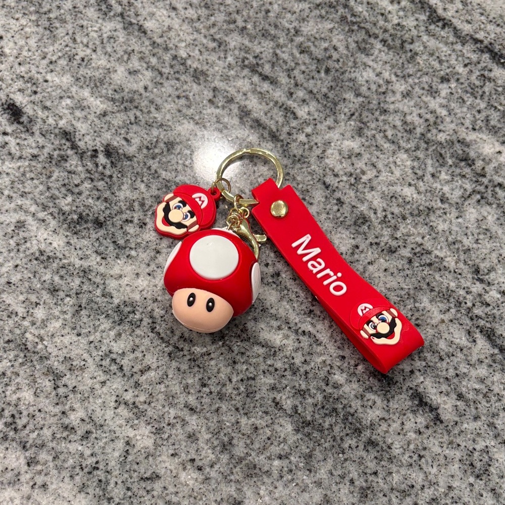 Nintendo Red Mario Mushroom Keychain